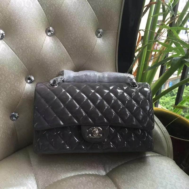 high quality handbag 119014 patent genuine leather flap bag 1112