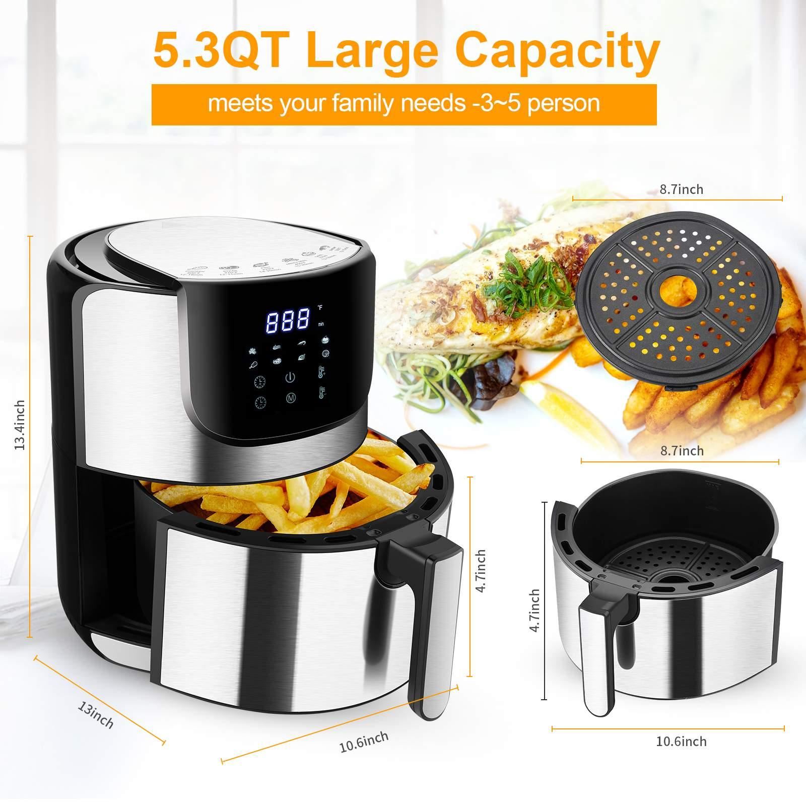 Air Fryer Vegetable Meat Vegetable Oil-Free Hot Airfryer Baking Oven Touch Control