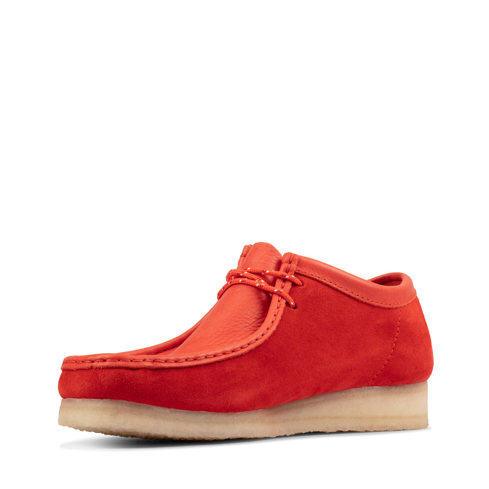 Women Wallabee Red Combi Suede