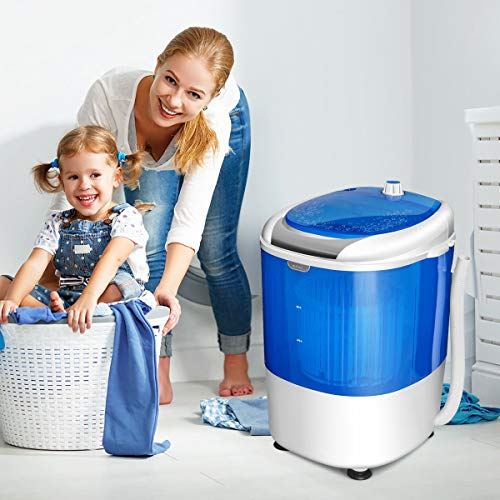 Washing Machine with Spin Dryer, Washing Capacity 5.5lbs, Electric Compact Laundry