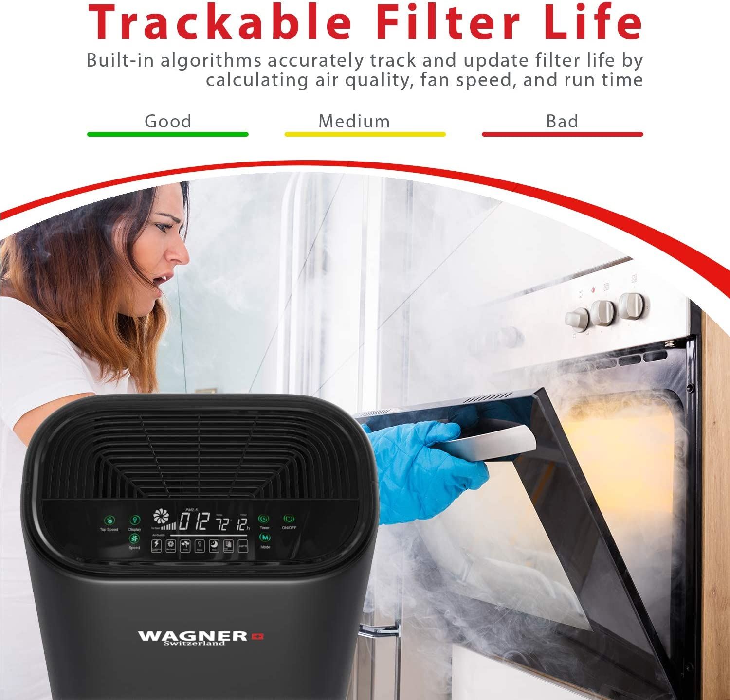 Air Purifier WA888 HEPA-Black