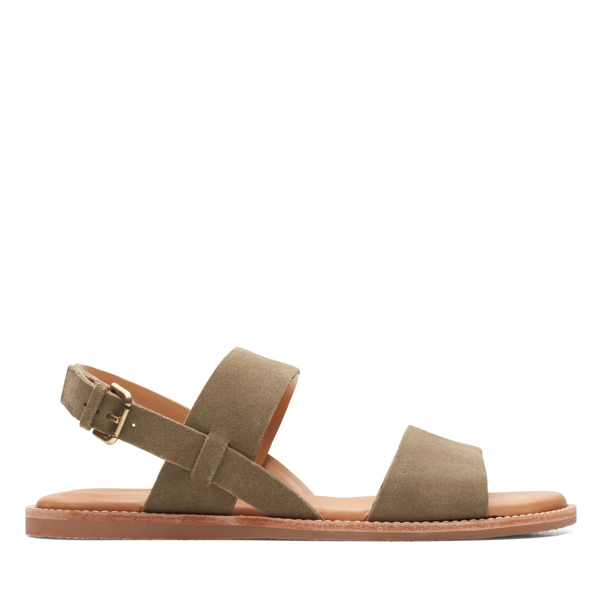 Women Sandals Karsea Strap Olive Suede