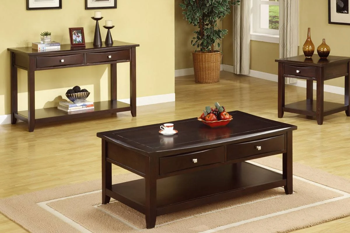 Poundex F6222 Dark Brown End Table