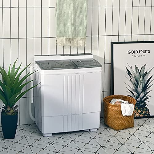 Combo, 21Lbs (14.4Lbs Washing and 6.6Lbs Spinning), Compact Mini Laundry
