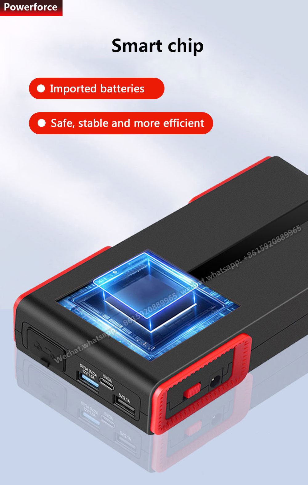 2000A Car Jump Starter Power Bank Starting Device Diesel Petrol Car Battery Charger