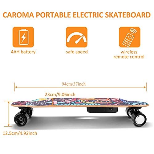 37��� Electric Skateboard with Remote Control, Electric Longboard