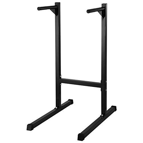 Ollieroo Heavy Duty Dip Stand Freestanding Dip Station Parallel Bar- Black