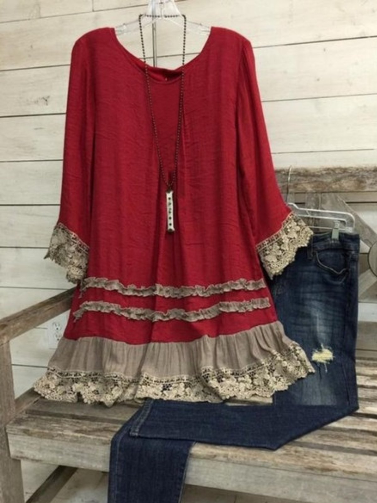 Casual Long Sleeve Round Neck Plus Size Tops