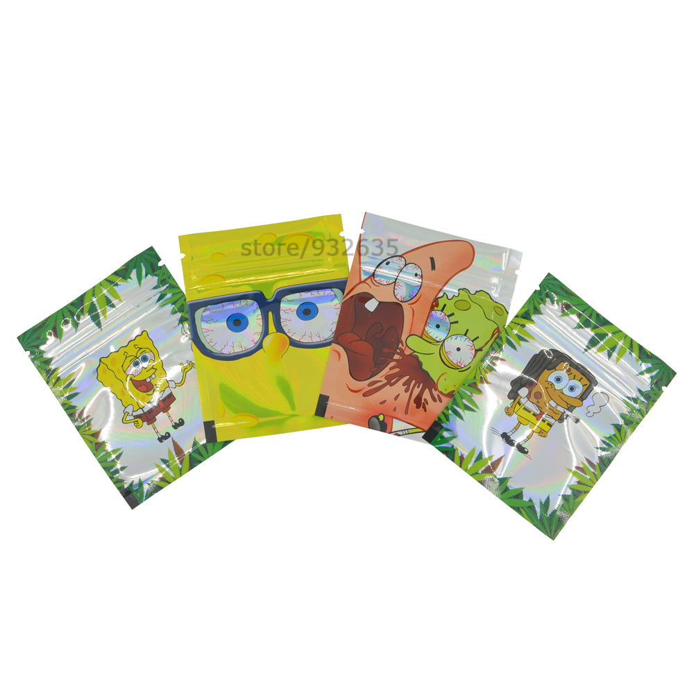 7x9cm 1g Printed Bags Laser Holographic Zip Lock Bags
