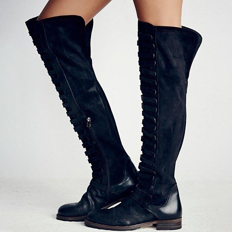 Women Vintage Booties Casual Plus Size Shoes