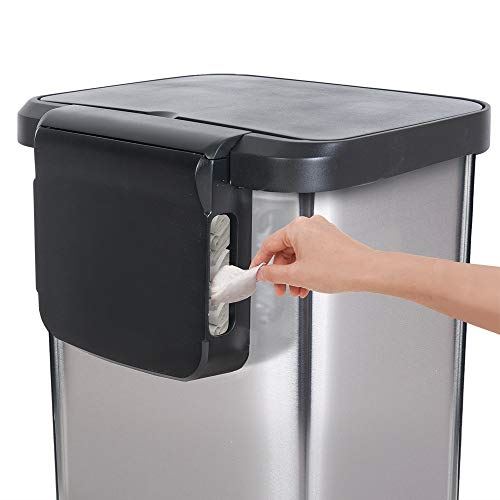 Large Metal Kitchen Garbage Bin with Soft Close Lid