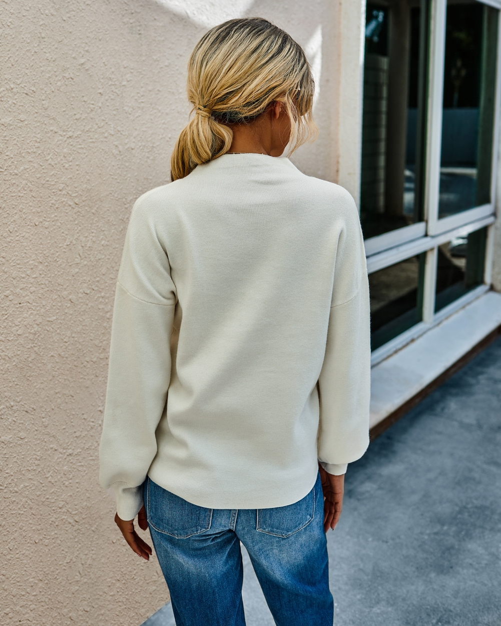 Autumn Round Neck Knitted Plain Top
