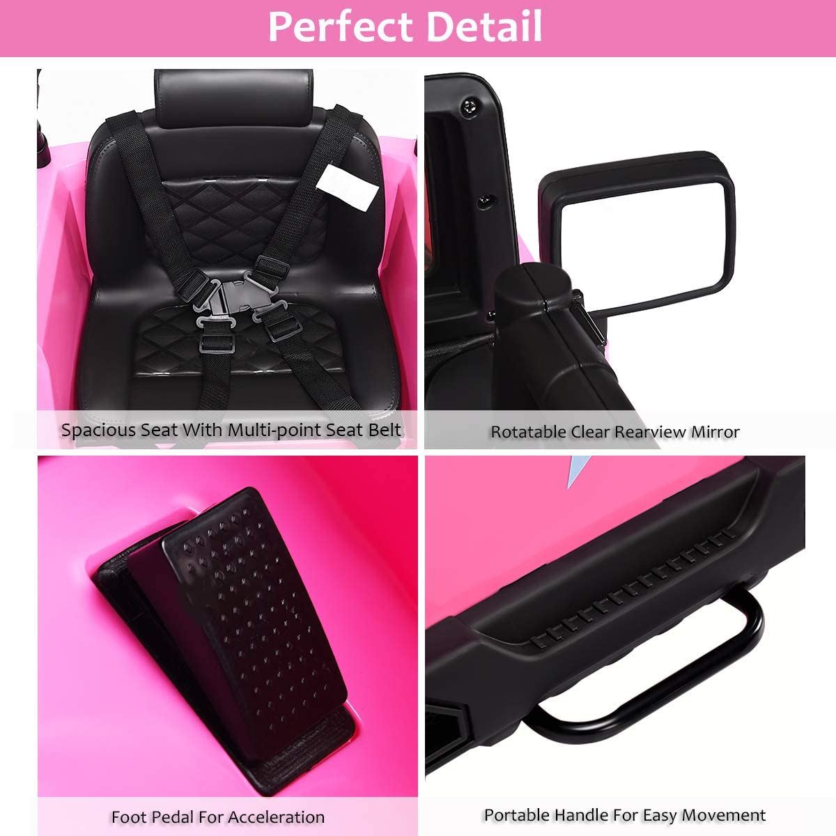 12V Battery Powered Electric Ride On Car | Pink