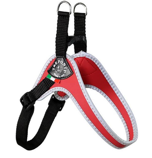 Adjustable Belly Harness: Red, Size 2.0