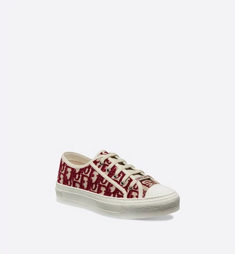 Walk'n'Dior Sneaker Burgundy Dior Oblique Embroidered Canvas
