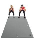 GXMMAT Large Exercise Mat 6��x5��x7mm, Non-Slip Workout Mats for Home Gym Flooring, Extra Wide and Thick Durable Cardio Mat- Grey