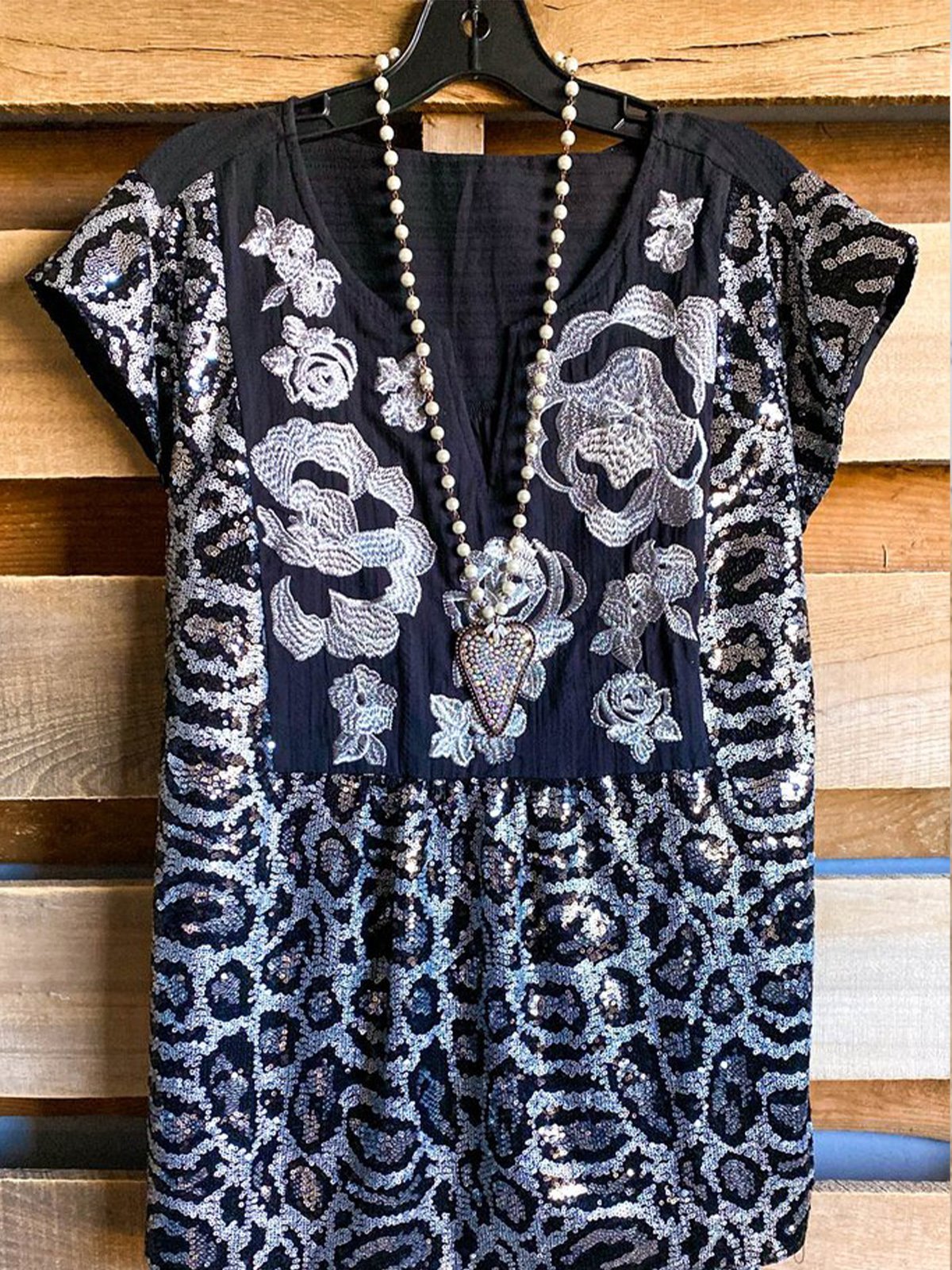 Sweet Frill Sleeve Leopard Shirts & Tops