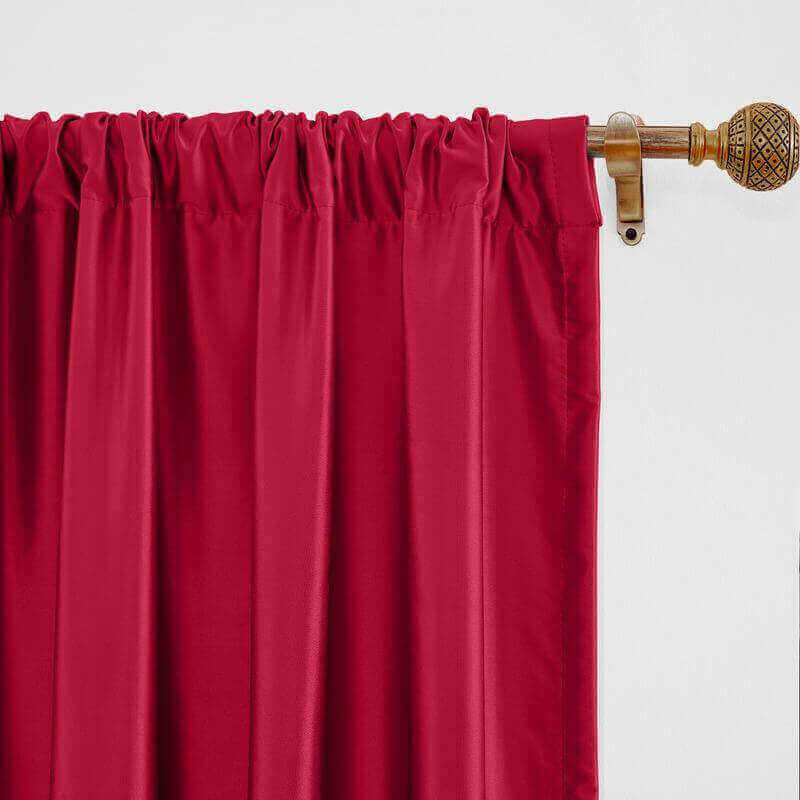 CUSTOM Lao Hang Zhou Red Polyester Cotton Thermal Insulated Curtain
