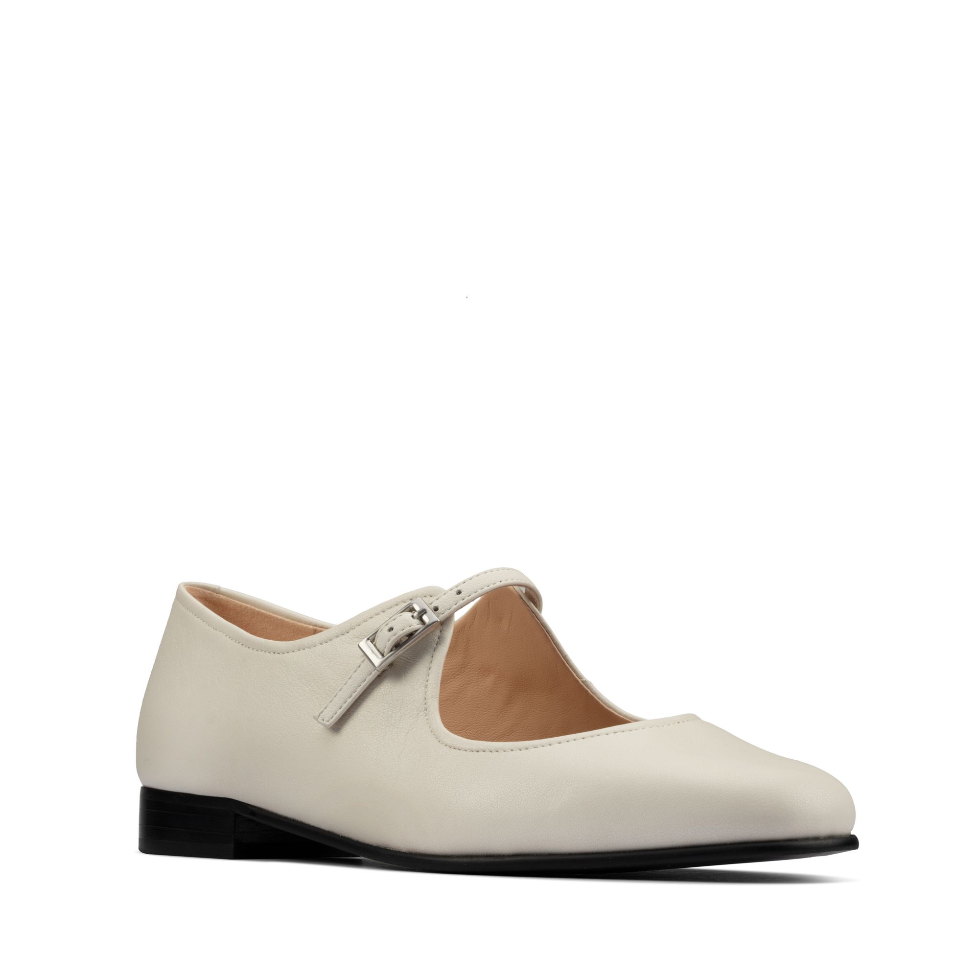 Women  Pure Flat White Leather