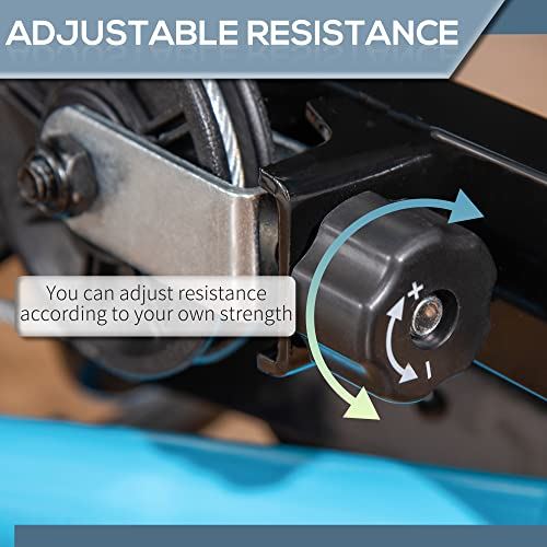 Soozier Twist Stair Stepper Machine with Rocking Handlebars, Cardio Climber Exercise Equipment with Hydraulic Resistance- Black & Blue