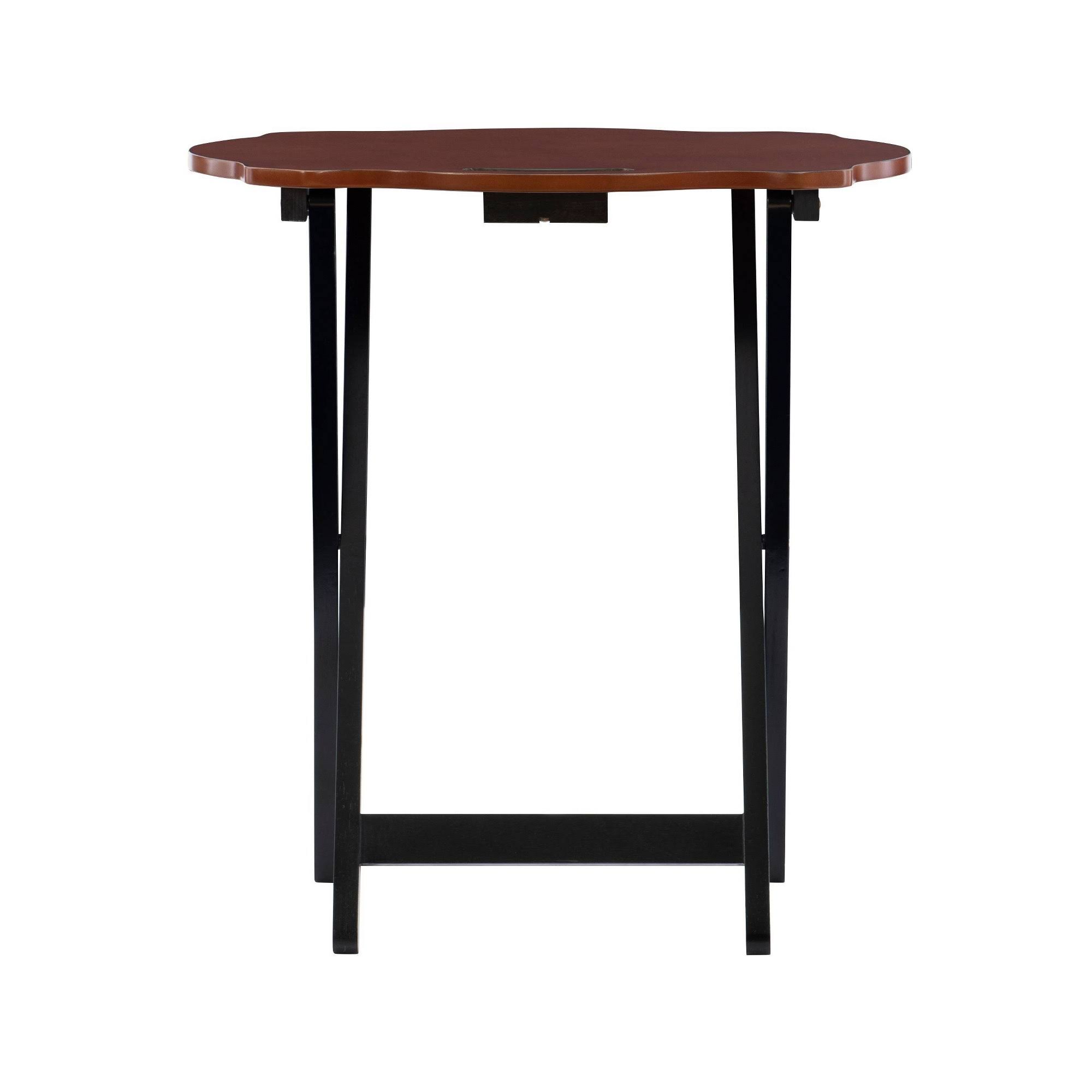 Powell Serpentine Black Tray Table