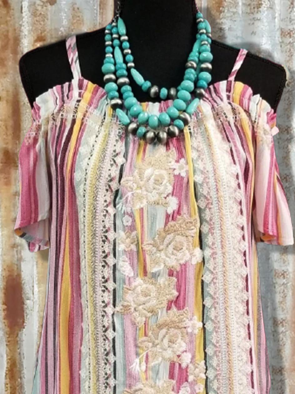 Boho Cotton-Blend A-Line Sleeveless Shirts & Tops