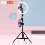 Selfie LED Ring Light with 1.6m Tripod Phone Holders for Youtube for Photo Studio Photographic Video