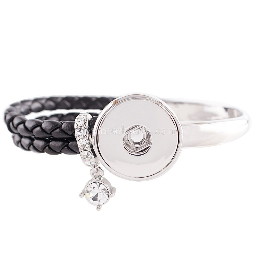 Partnerbeads Hot Sale Snap Bracelet Fashion DIY Charms Bracelet&Bangles Snap Buttons Jewelry Angel Bracelet Silver