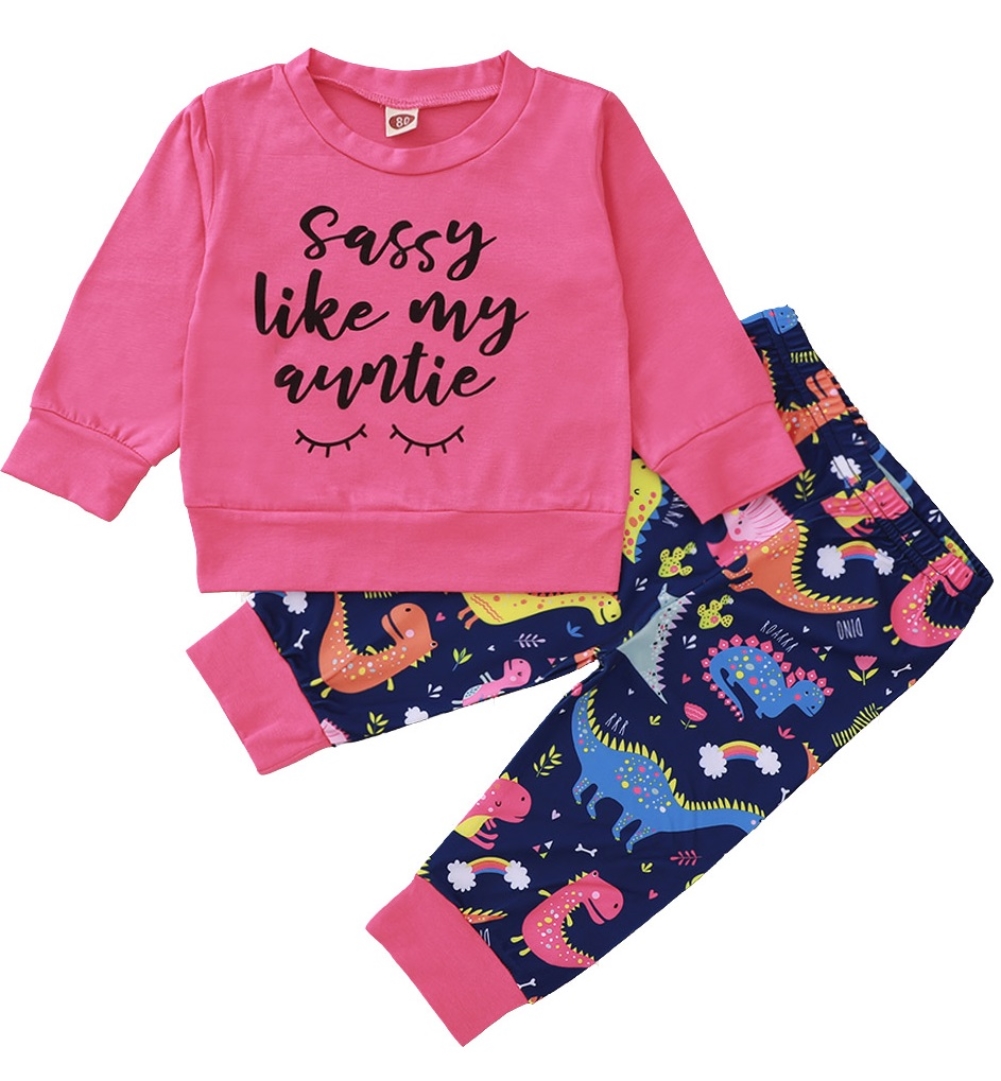 Kids Girl Long Sleeve Cartoon Tracksuit