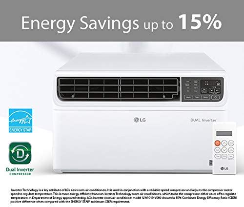 9,500 BTU 115V Dual Inverter Window Air Conditioner with Wi-Fi Control & 10000