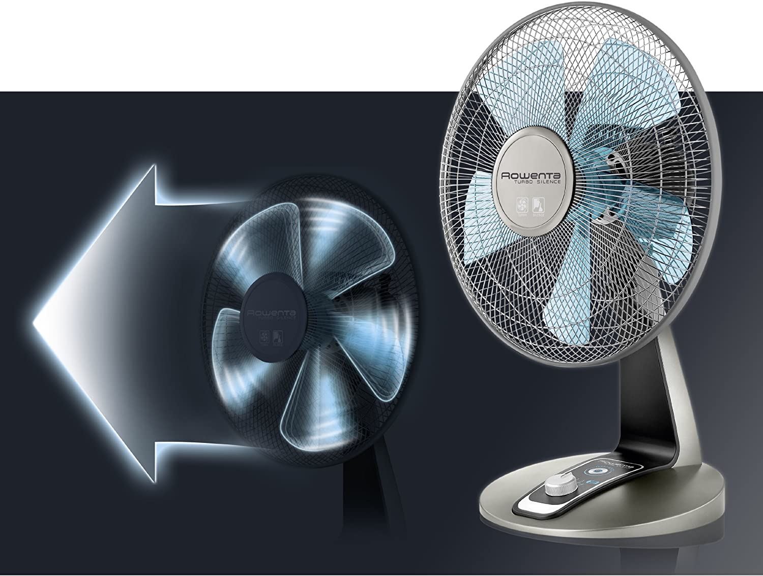 12-Inch Table Fan Powerful and Quiet/ 4 Speed