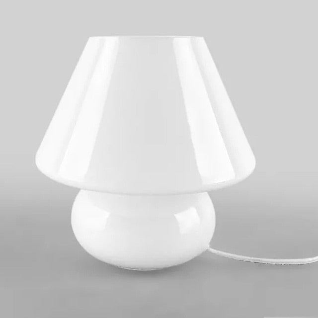 Glass Mushroom Table Lamp Living Room Bedroom Bedside Table Lamp