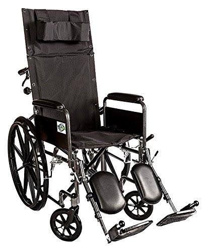 Recliner Back 20x22 Wheelchair Full Arm Detachable w/Elevating Legrests