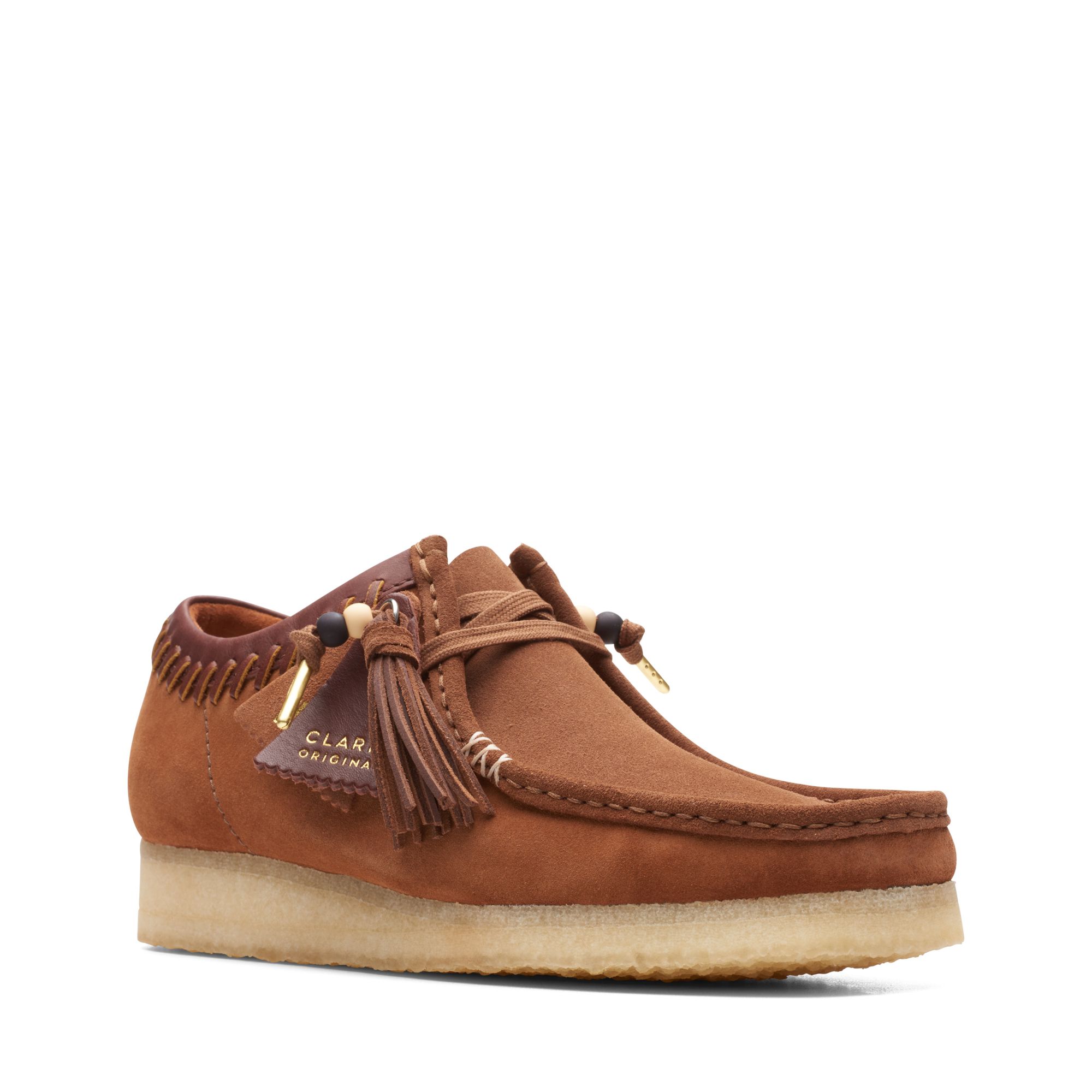 Men  Wallabee Dark Tan Combi