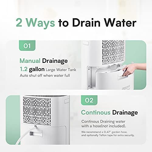 50 Pints 3000Sq. Ft Dehumidifiers with WiFi APP Remote Control & Universal Wheels