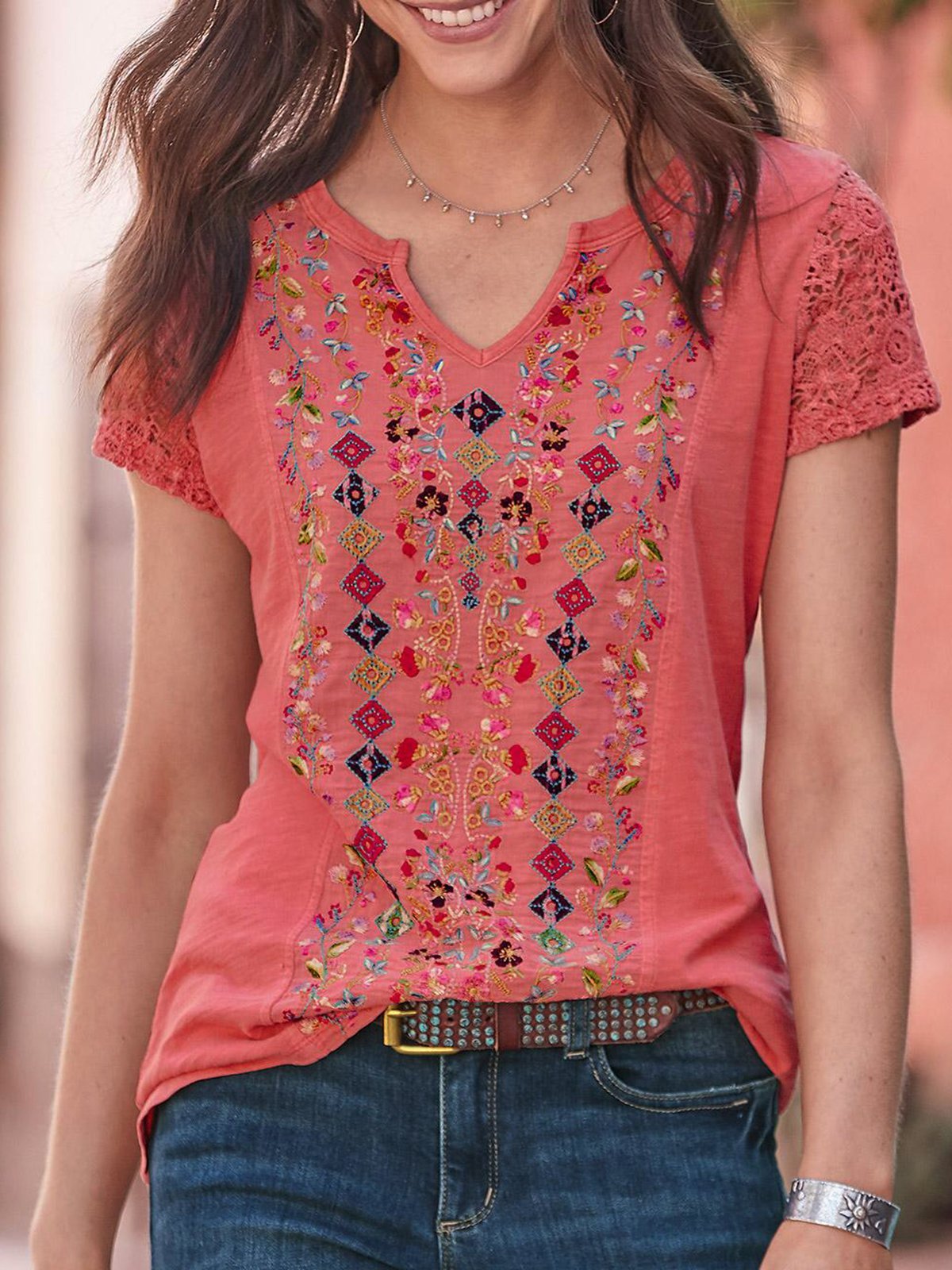 Short Sleeve Plain Casual Shirts & Tops