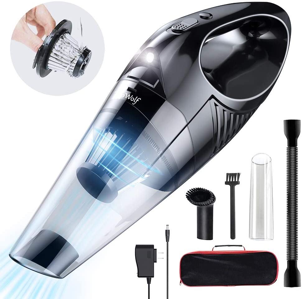 Handheld Cordless Rechargeable  Vacuum with 7000PA Powerful Suction, Portable Light Weight Wet Dry Vacuum for Home, Car and/or Office.