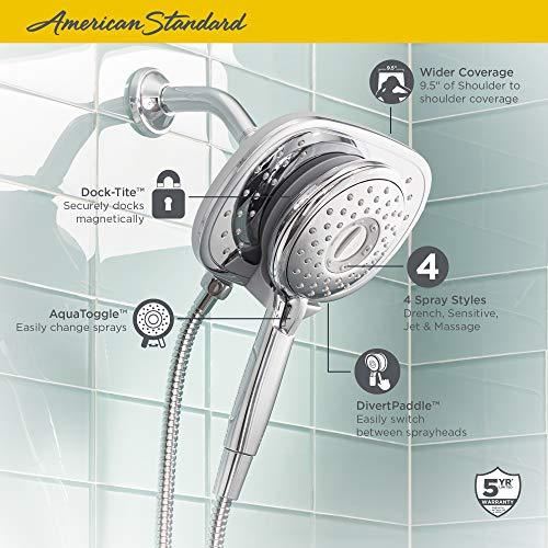 Spectra Plus Duo 4-Function 2-in-1 Shower Head, 2.5 GPM, Legacy Bronze