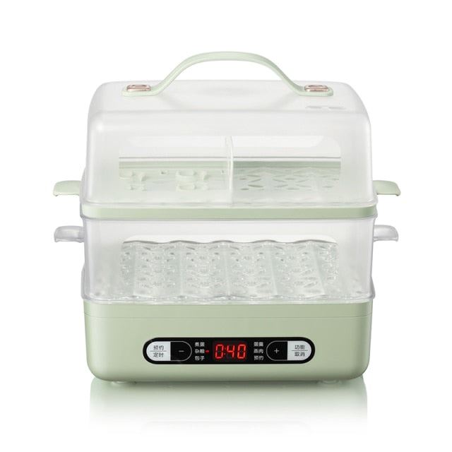 Pot Steamer Cooker Egg Boiler Home Breakfast Machine Double Layer Multifunction Timing Hot Pot Food Warmer