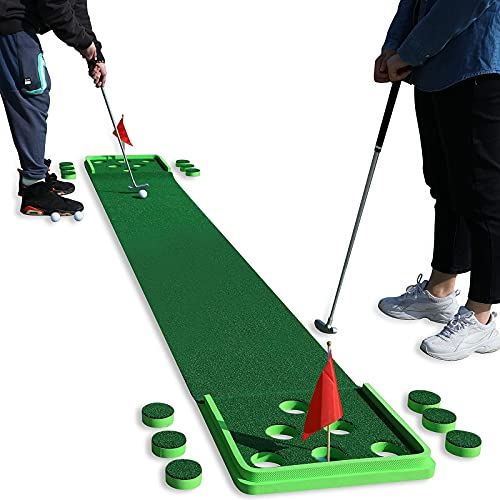 Golf Putting Mats Backyard Pong Game Set 11.5�� Putting Green with 2 Putters, 4 Balls