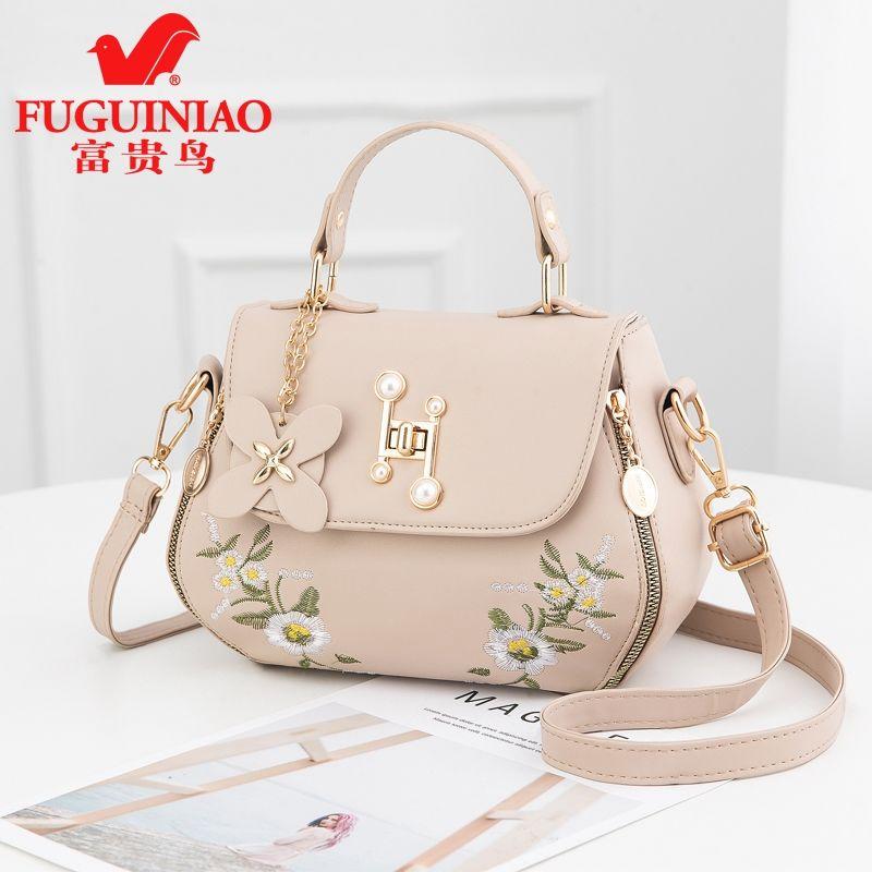 2020ファッションレディースバッグ刺繍ワンショルダーメッセンジャーバッグ