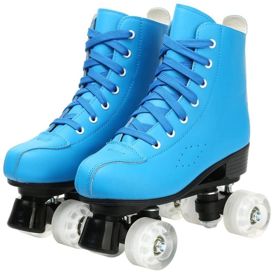 Gets Women��s Roller Skates PU Leather High-top Roller Skates, 37-US: 6 / pink