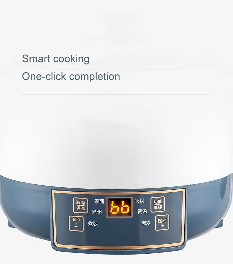 Multicooker Electric Cooking Pot 1-2 People Small Rice Cooker Household Hot Pot Electric Steamer Non-stick