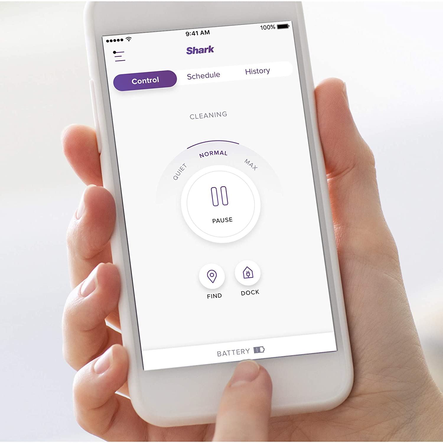 Controlled Robot Vacuum with Wifi and Home Mapping/ Black
