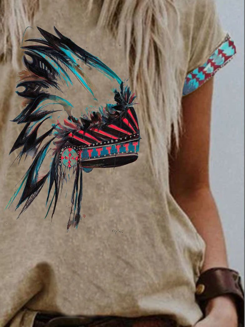 Crew Neck Short Sleeve Jersey Shift Shirts & Tops