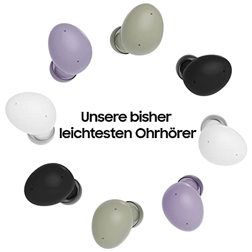 Samsung Galaxy Buds2, White and Wireless Charger Pad EP-P1300B, Black