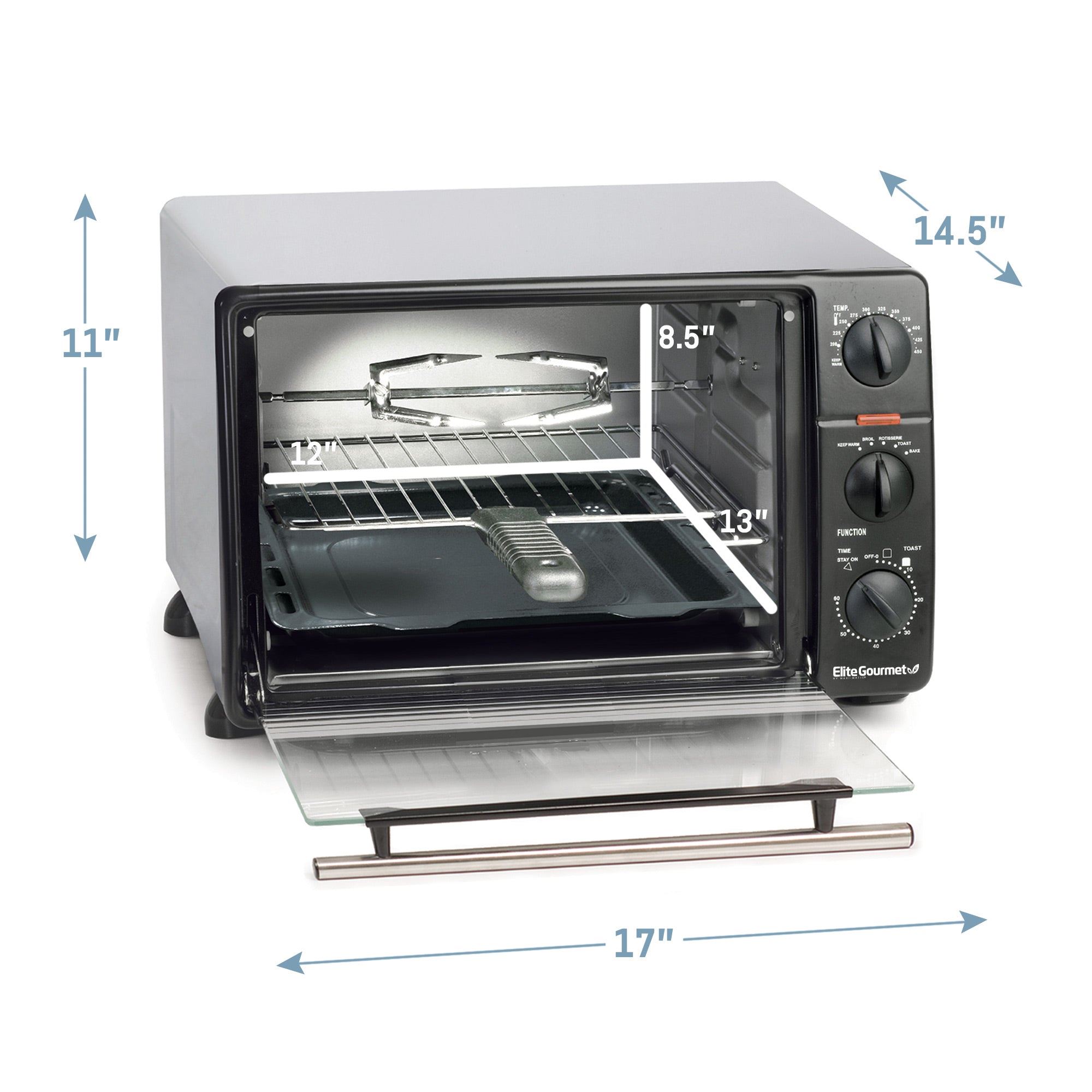 23L Countertop XL Rotisserie Toaster Oven, 6-Slice