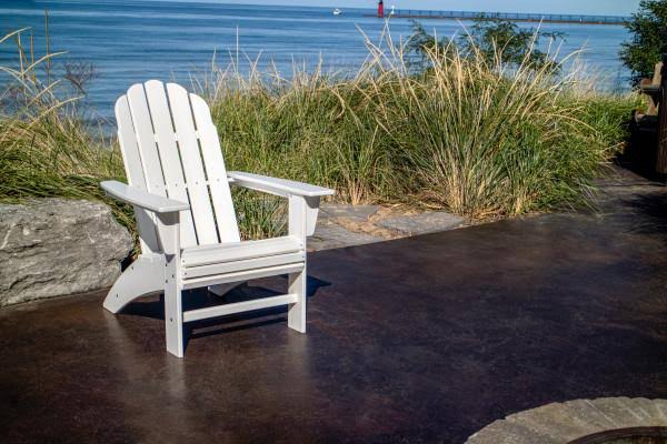 POLYWOOD Vineyard Curveback Adirondack Chair (Teak)