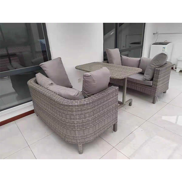 Outdoor rattan chair sofa double rattan furniture balcony leisure rattan-proof sofa table and chair combination courtyard coffee table