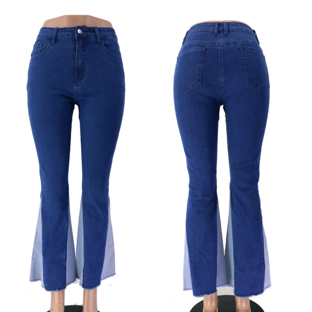 Bell Bottom Patchwork Western Jeans